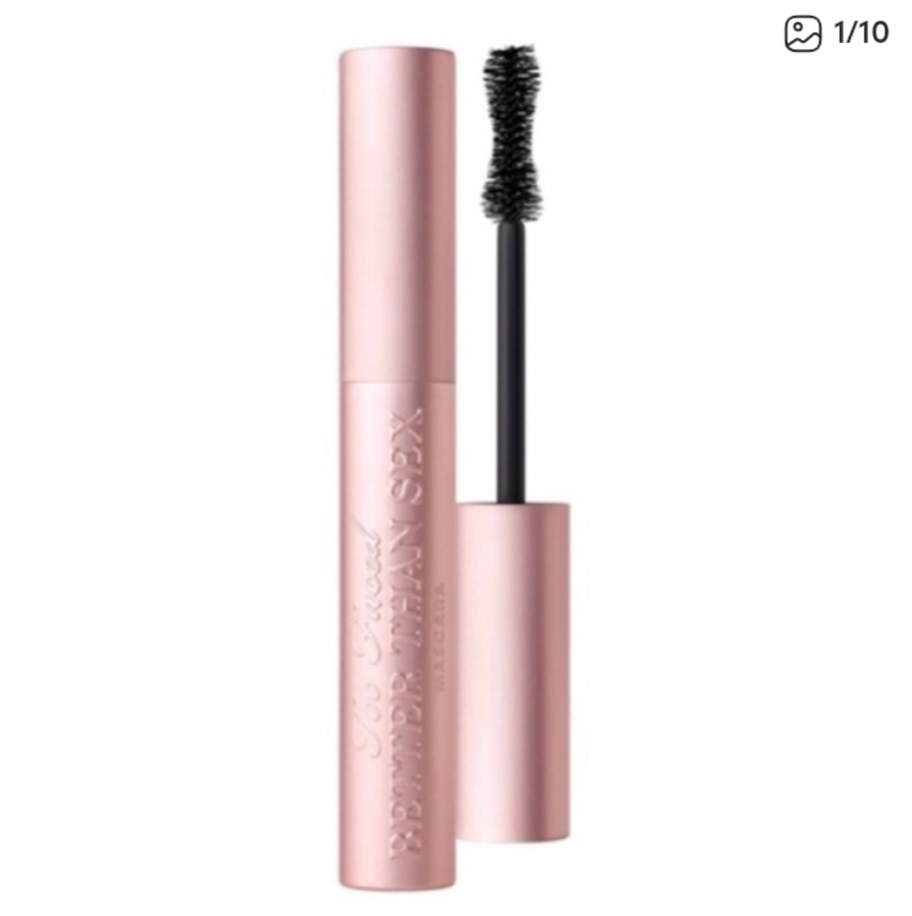 Too Faced Mascara Tube in Rose Pink with Black Wand